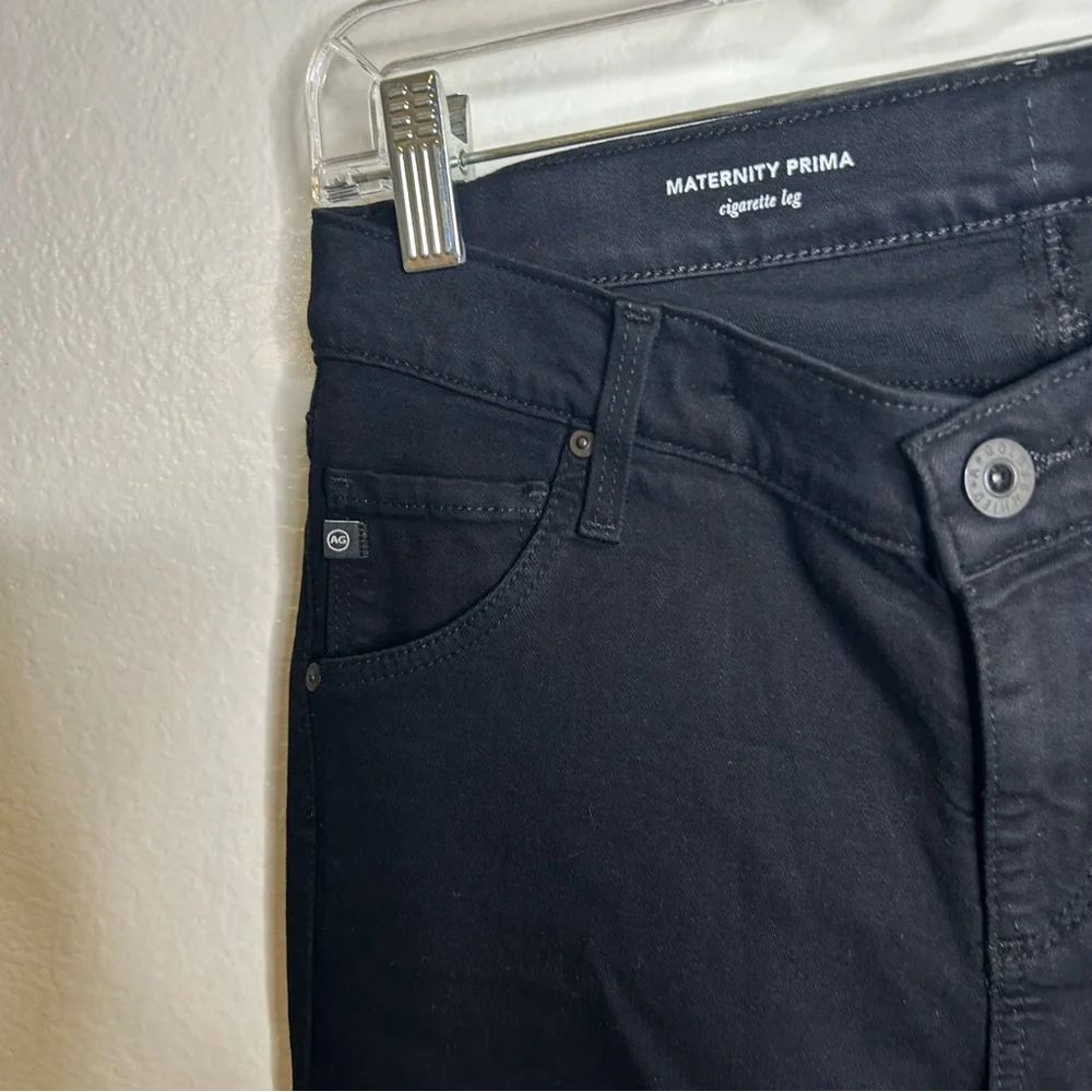 NWT AG Maternity Prima Cigarette Leg Ankle Black Jean Size 24